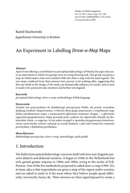 An Experiment in Labelling Draw-A-Map Maps