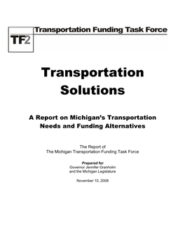 Report of the Transportation Funding Task Force