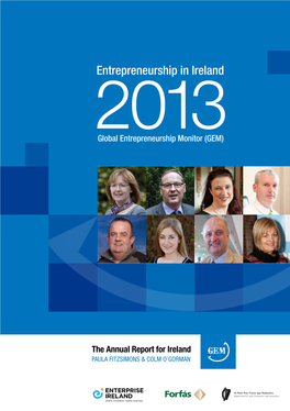 Global Entrepreneurship Monitor (GEM) Global Entrepreneurship Entrepreneurship in Ireland Entrepreneurship AULA FIT 2013 the Annual Report for Ireland P