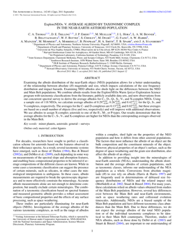 Exploreneos. V. AVERAGE ALBEDO by TAXONOMIC COMPLEX in the NEAR-EARTH ASTEROID POPULATION