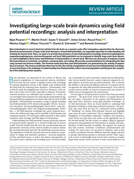 Investigating Large-Scale Brain Dynamics Using Field Potential Recordings: Analysis and Interpretation