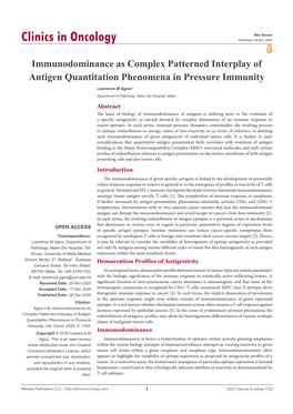 Immunodominance As Complex Patterned Interplay of Antigen Quantitation Phenomena in Pressure Immunity