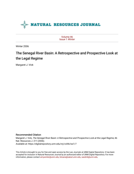 The Senegal River Basin: a Retrospective and Prospective Look at the Legal Regime