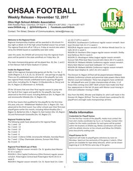 Ohsaa Football