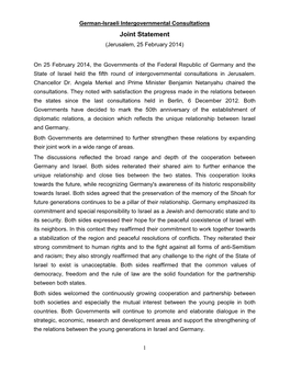 Joint Statement (Jerusalem, 25 February 2014)