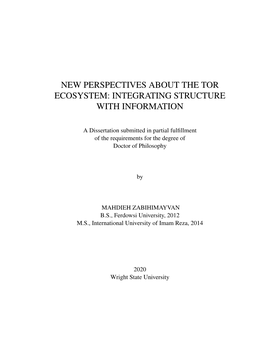 New Perspectives About the Tor Ecosystem: Integrating Structure with Information