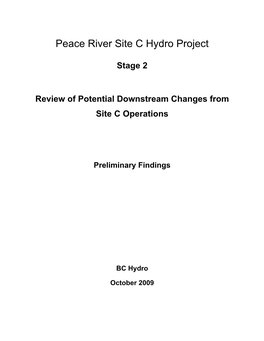 Peace River Site C Hydro Project