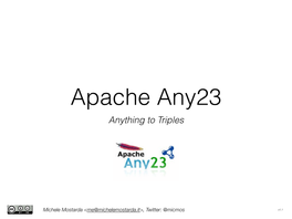 Apache Any23 Anything to Triples