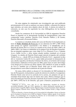 Reseña Histórica De La Ley Penal Uruguaya
