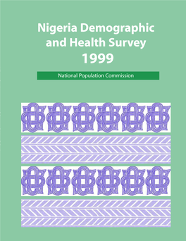 Nigeria Demographic and Health Survey 1999 Iei Eorpi N Elhsre 1999 Survey Health and Demographic Nigeria