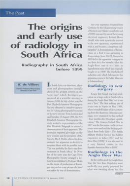 The Origins and Early Use of Radiology in South Africa