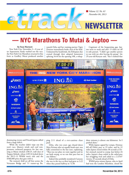 — NYC Marathons to Mutai & Jeptoo —