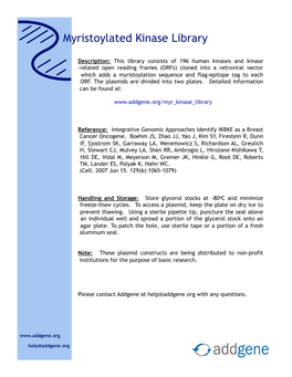 Kinase Kit Paperwork