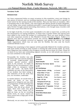 Newsletter 80 Page 1 of 14 Other Moth Recording Goes on Around the County Too