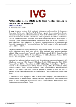 Il Vostro Giornale - 1 / 1 - 29.09.2021