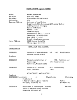 Robert Hayes Glew Birthdate