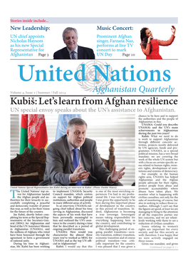 UN Afghanistan Quarterly, 2014, Issue 2 and 3