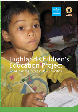 Highland Children's Education Project: a Pilot Project on Bilingual Education in Cambodia