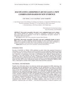 Macowanites Ammophilus (Russulales) a New Combination Based on New Evidence