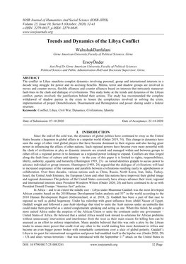 Trends and Dynamics of the Libya Conflict