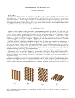 Mathematics on the Chopping Block