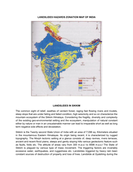 Landslides Hazards Zonation Map of India Landslides In