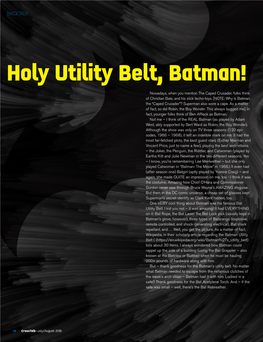 Holy Utility Belt, Batman!