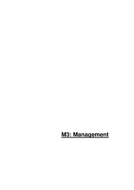 M3: Management