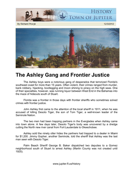 1911 the Ashley Gang and Frontier Justice