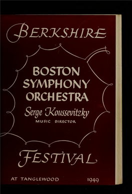 Boston Symphony Orchestra Concert Programs, Summer, 1947-1950