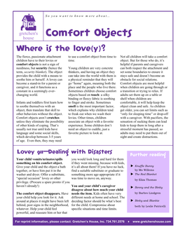 Comfort Objects