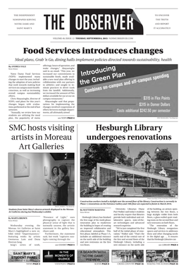 Food Services Introduces Changes Smc Hosts Visiting Artists in Moreau