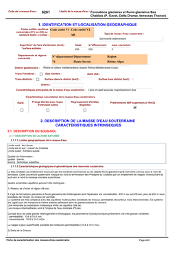 6201 1. Identification Et Localisation Geographique