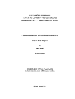 Romans Néo-Baroques, Suivi De Meramérique (Récits) »