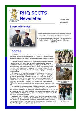 RHQ SCOTS Newsletter