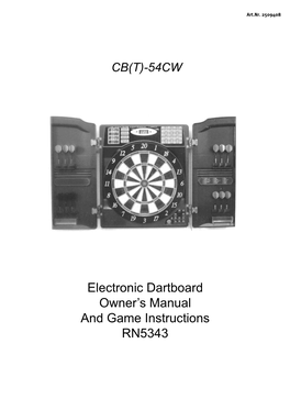 Electronic Dartboard Owner's Manual and Game Instructions RN5343