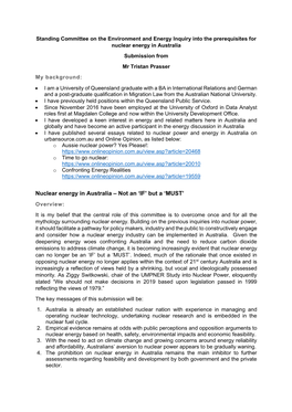 Nuclear Energy in Australia – Not an 'IF' but a 'MUST'