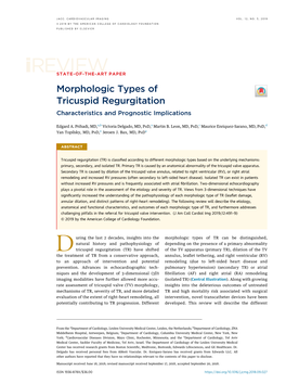 Morphologic Types of Tricuspid Regurgitation Characteristics and Prognostic Implications