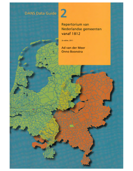 Repertorium Van Nederlandse Gemeenten Vanaf 1812 Waaraan Toegevoegd De Amsterdamse Code