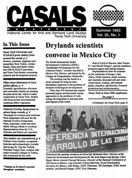 Drylands Scientists Convene in Mexico City