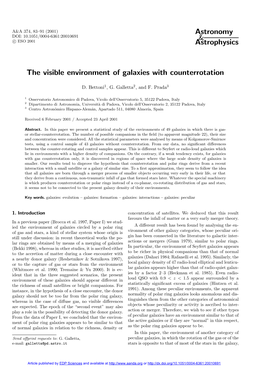 The Visible Environment of Galaxies with Counterrotation