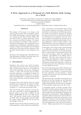 A First Approach to a Proposal of a Soft Robotic Link Acting As a Neck