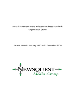 (IPSO) for the Period 1 January 2020 to 31 December 2020