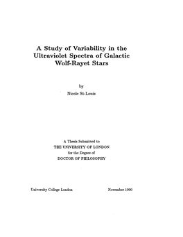 A Study of Variability in the Ultraviolet Spectra of Galactic Wolf-Rayet Stars