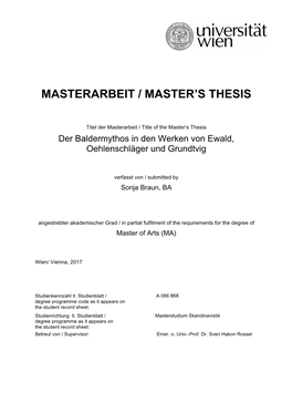 Masterarbeit / Master's Thesis