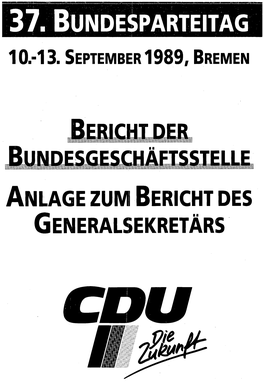 Bericht Der Bundesgeschäftsstelle, Anlage