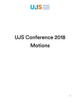 UJS Conference 2018 Motions