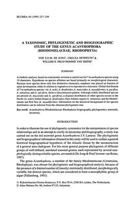 Rhodomelaceae, Rhodophyta)