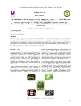 Phytopharmacological Significance of Terminalia Catappa L.: an Updated Review P