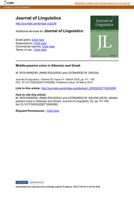 Journal of Linguistics